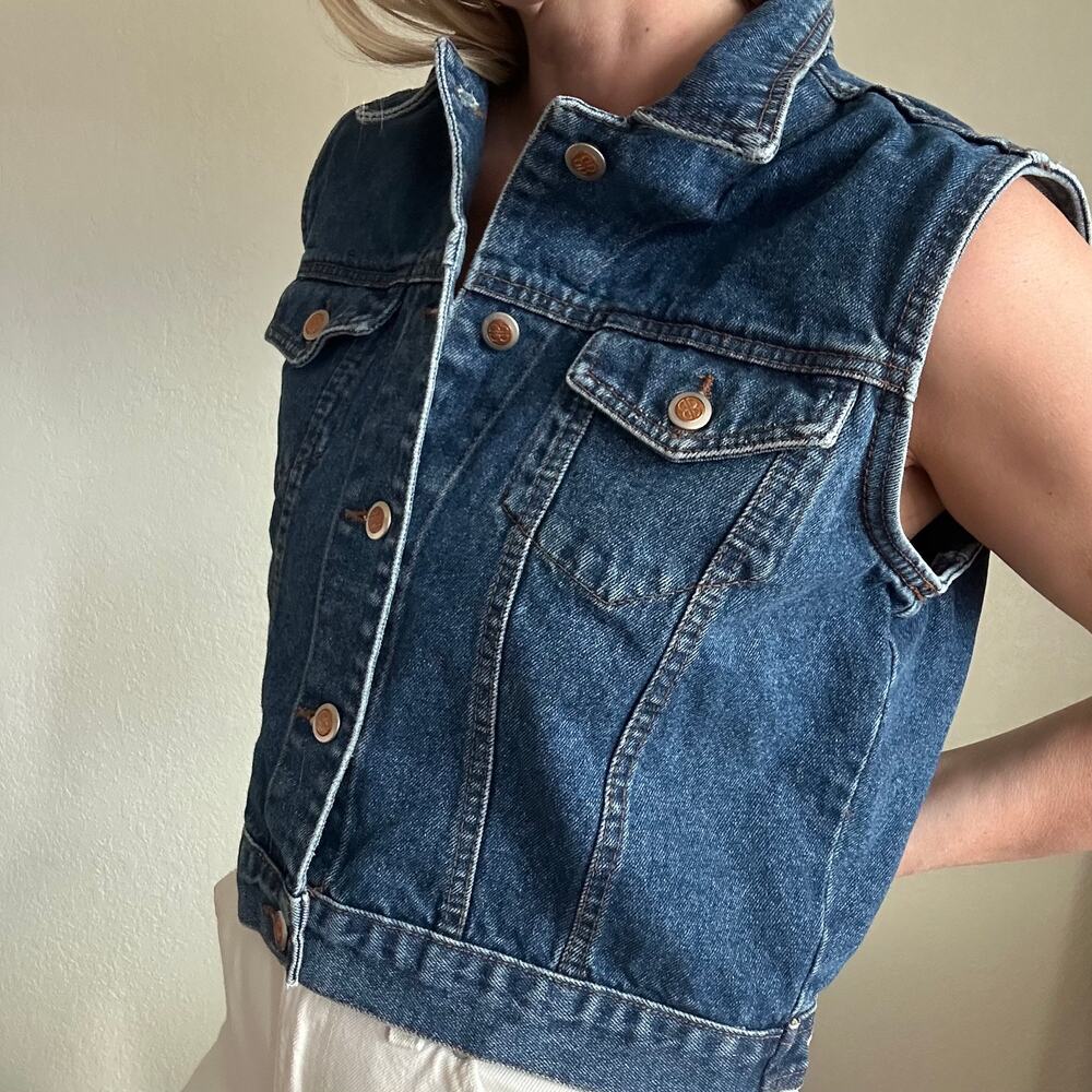 Vintage 90s Bill Blass Denim Vest